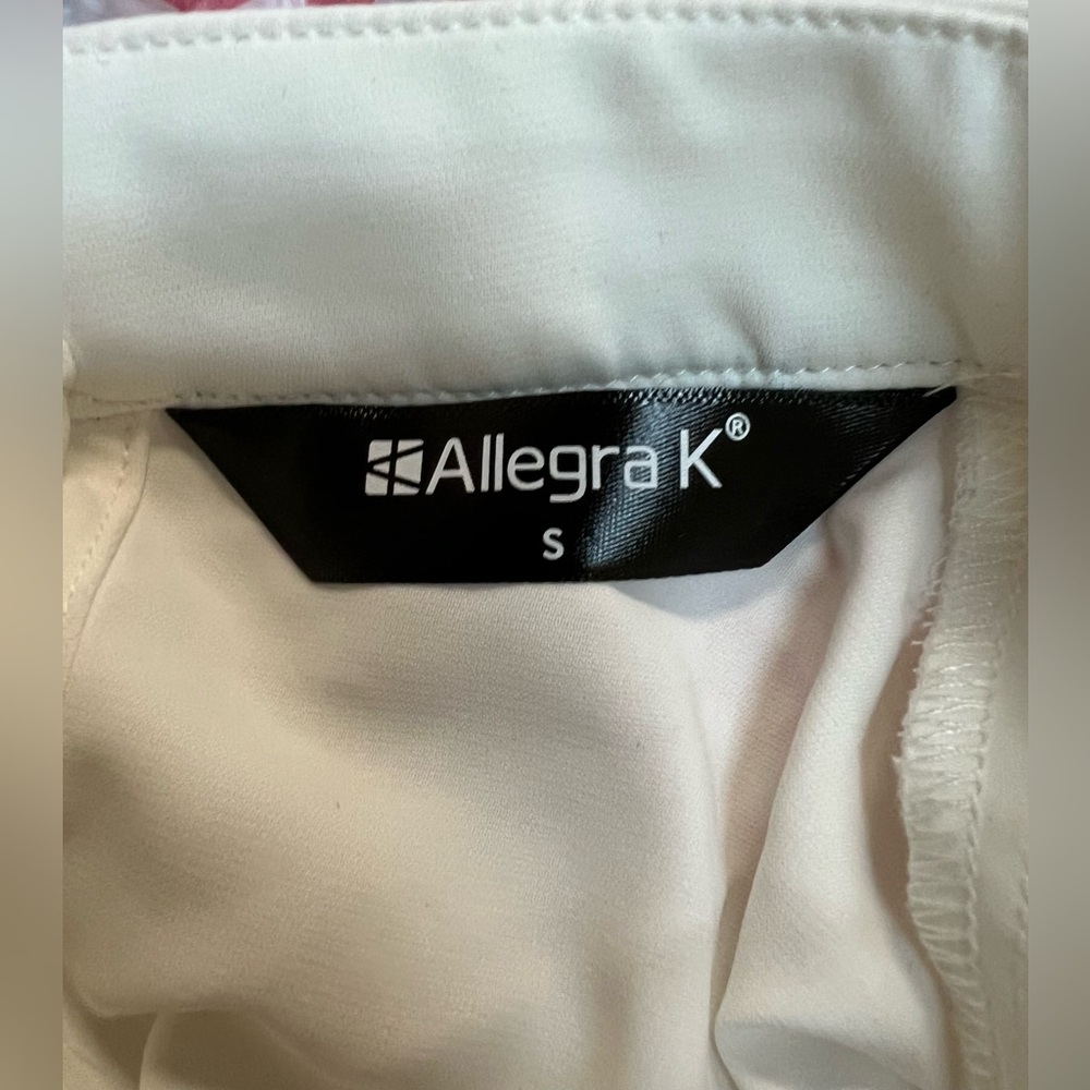 Allegra K - New without Tags Small Classic White Blouse - Picture 4 of 7